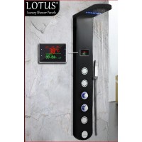 ΣΤΗΛΗ ΝΤΟΥΣ ΥΔΡΟΜΑΣΑΖ LOTUS® ΜΕ LED & ΨΗΦΙΑΚΗ ΟΘΟΝΗ INOX Black Mat-Μαύρο Ματ 6 ΕΞΟΔΩΝ | Luna LO-900BL/M | ΔΩΡΕΑΝ ΑΠΟΣΤΟΛΗ ΕΝΤΟΣ ΜΕΓΑΛΩΝ ΠΟΛΕΩΝ